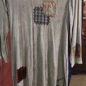 Gray Patchwork Mini Dress